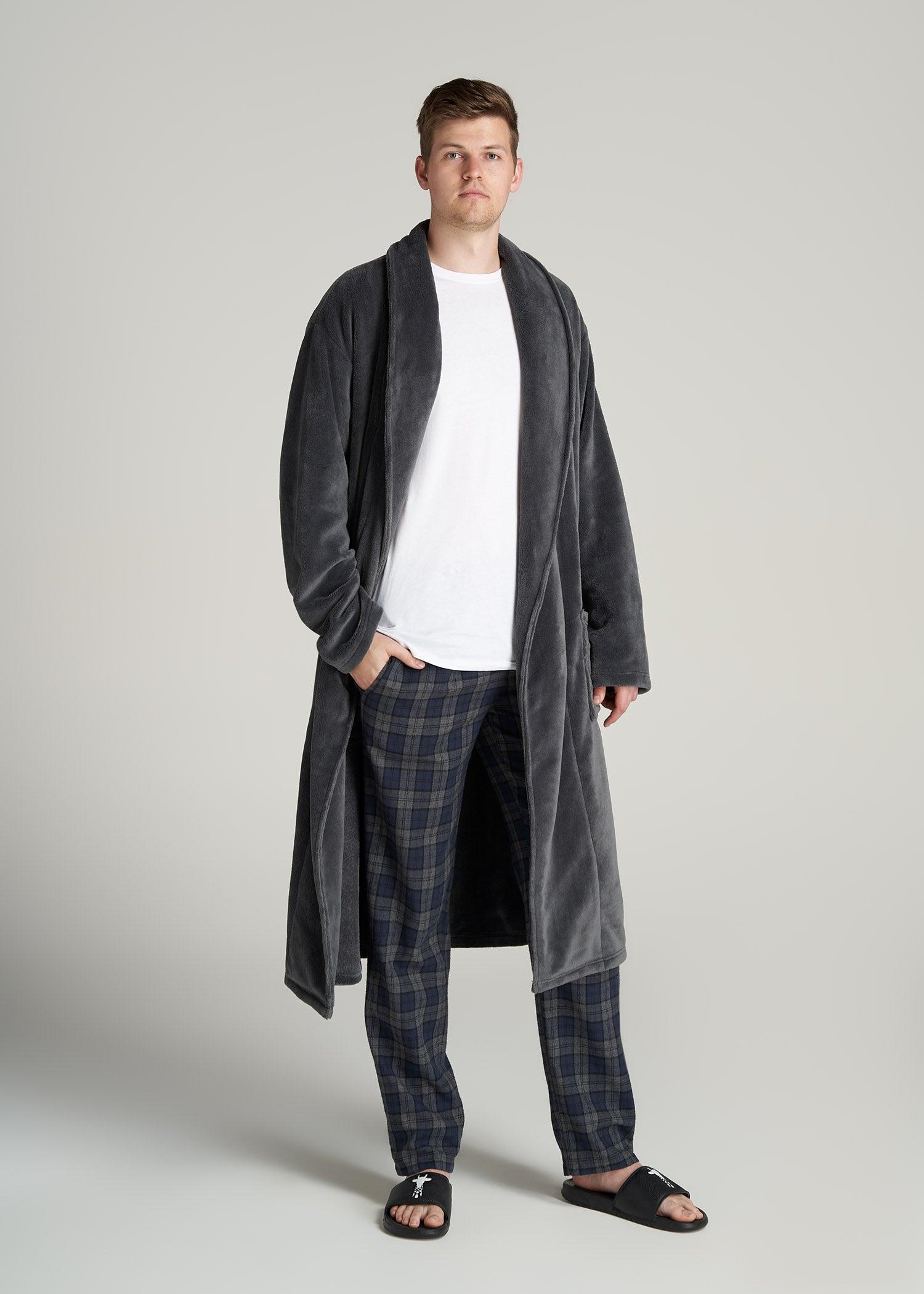 Robe for Tall Men in Charcoal Male Product Image