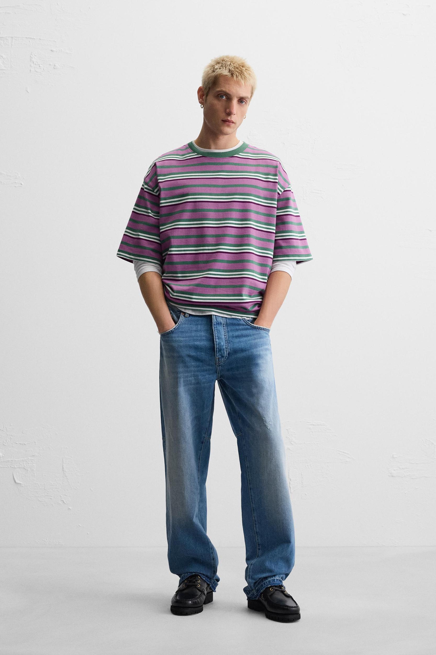 STRIPED JACQUARD T-SHIRT Product Image