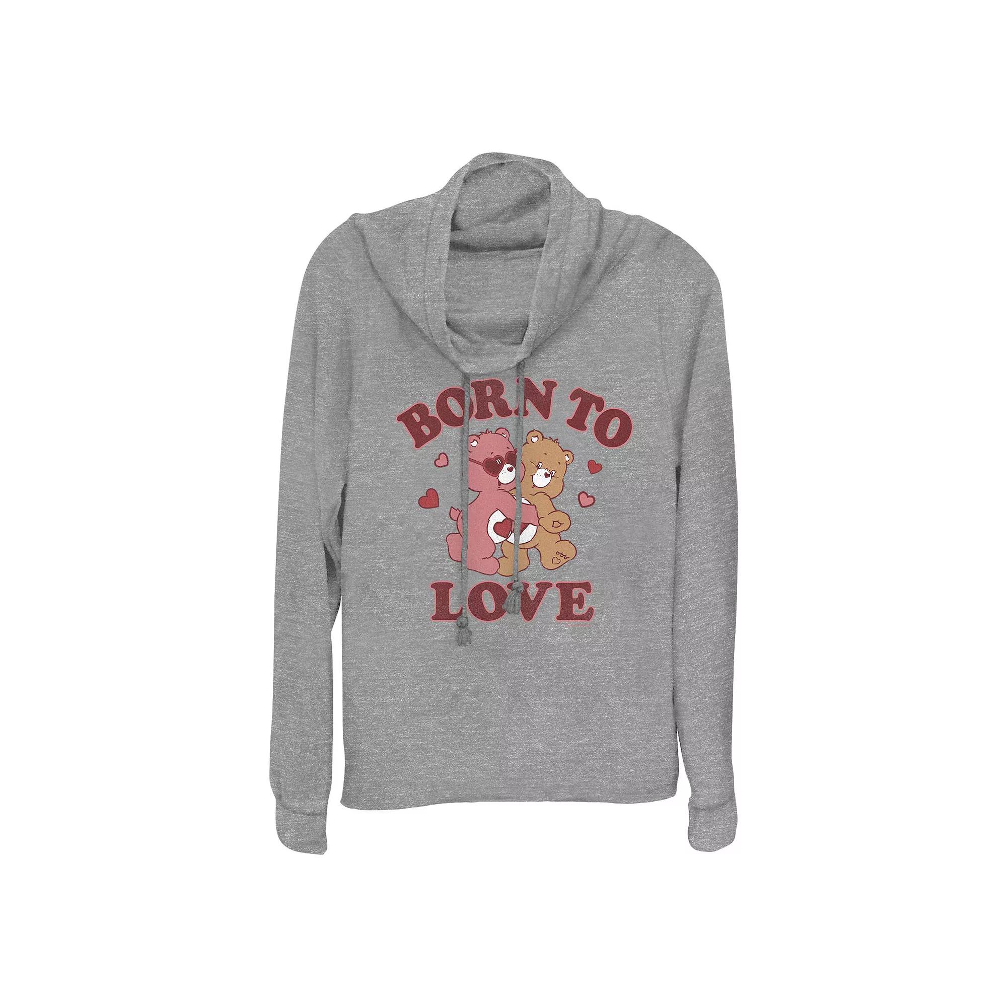 Women's Care Bears Born To Love Cowlneck Graphic Lightweight Long Sleeve,  Product Image