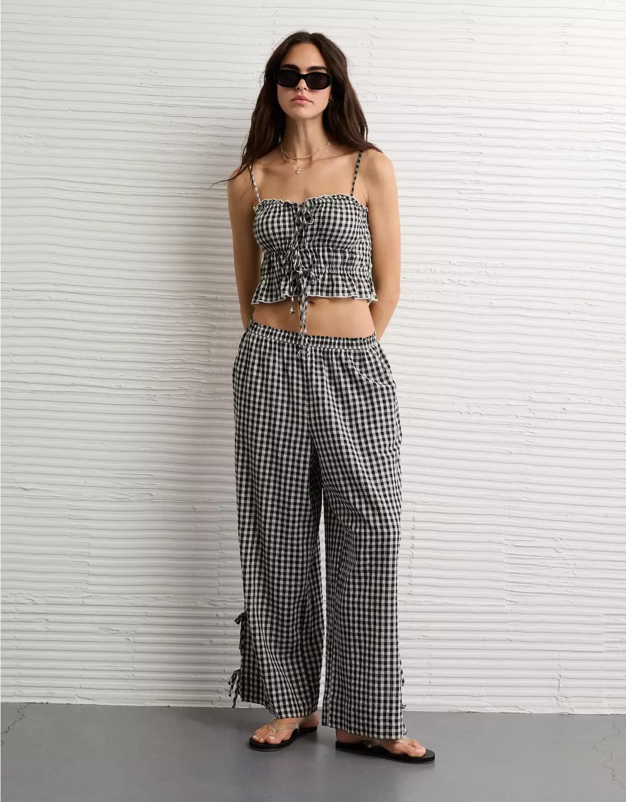 AE Stretch High-Waisted Tie Side Pull-On Pant Product Image