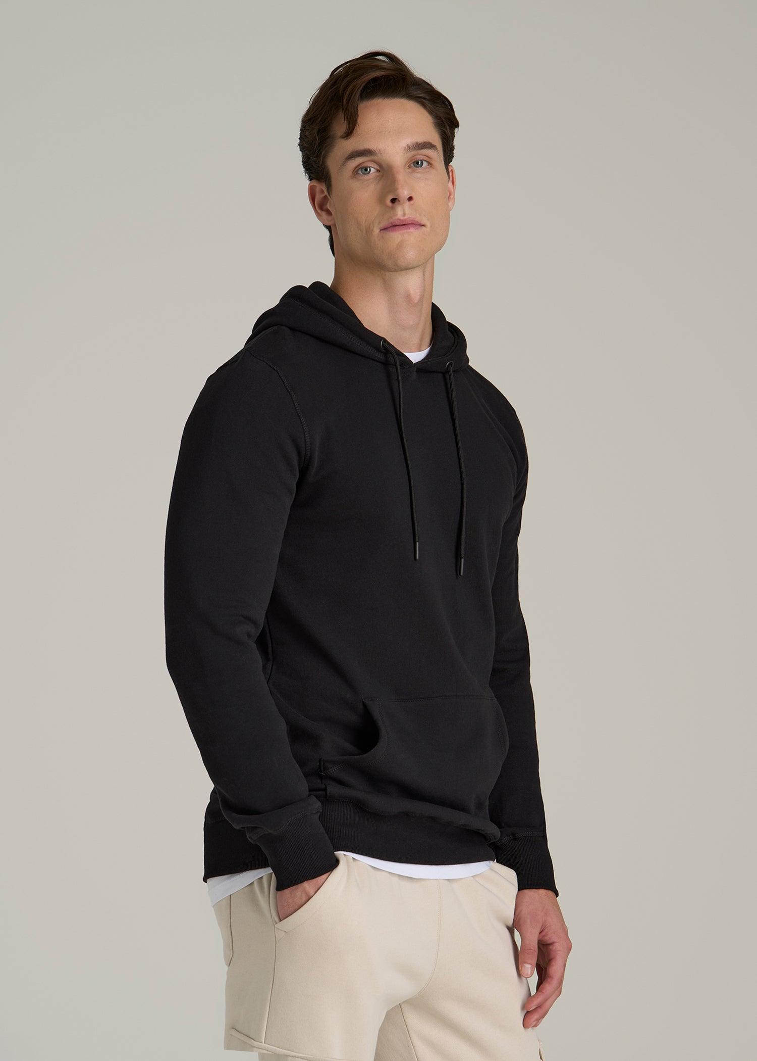 Wearever Fleece Pullover Hoodie for Tall Men in Black Male Product Image