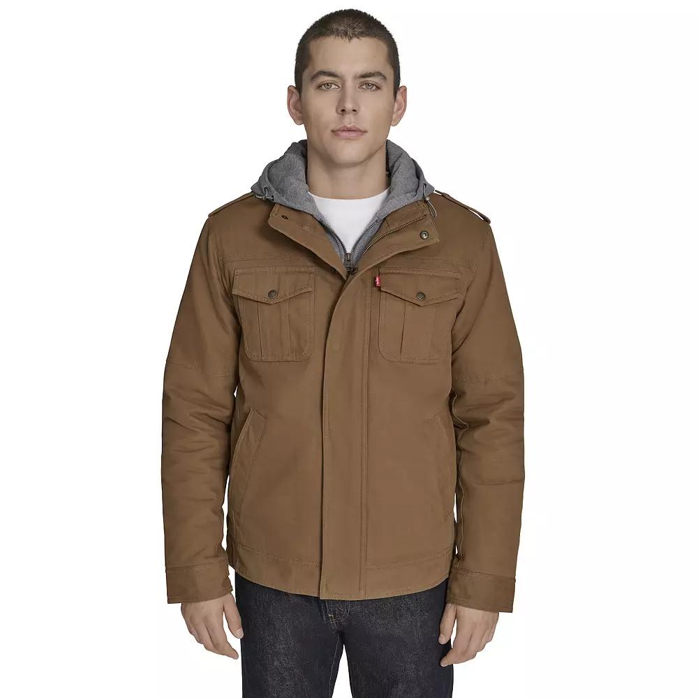 Men's Levi's® Hooded Sherpa Lined Trucker Jacket,  Product Image