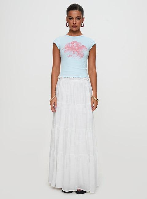 Mya Maxi Skirt White Product Image