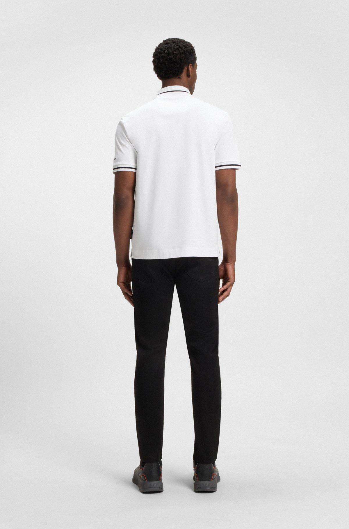 BOSS - Porsche x BOSS polo shirt in cotton with moisture control - White Product Image