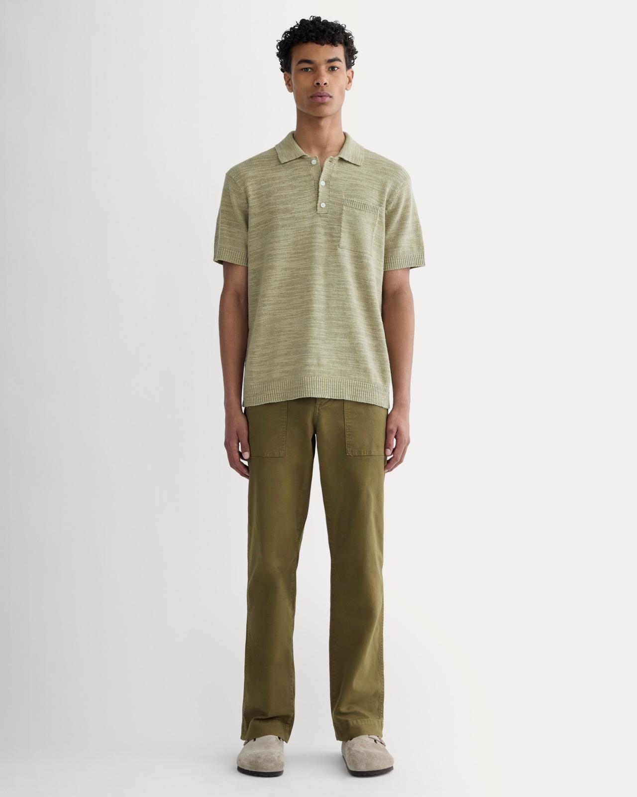 Mens Cotton Linen Polo T-Shirt by Everlane Product Image