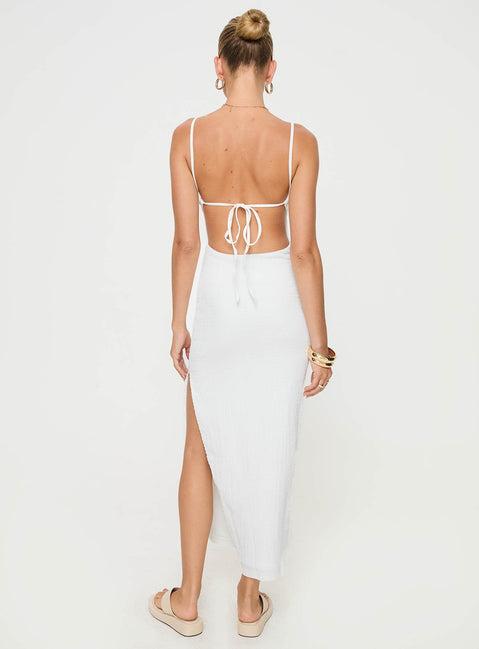 Elestria Maxi Dress White Product Image