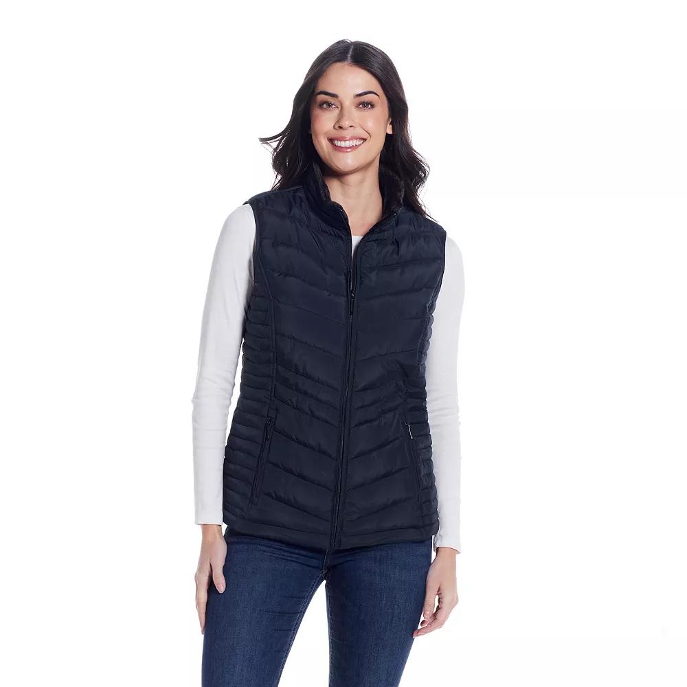 Women's Weathercast Plush Lined Vest, Size: Small, Blue Product Image