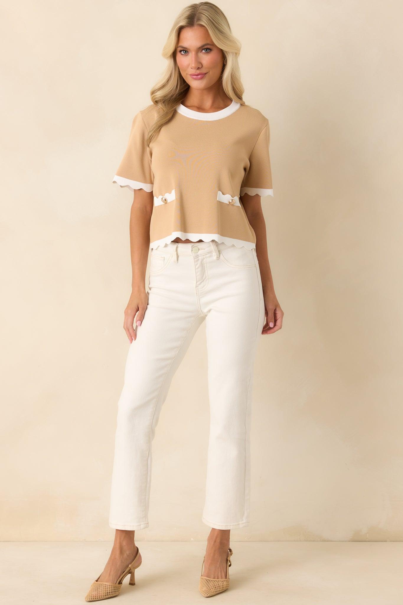 All My Life White High Waisted Straight Leg Jeans Product Image