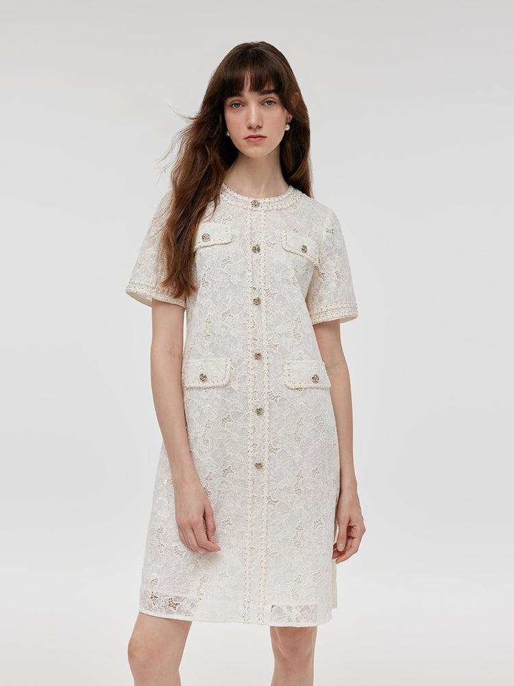 Lace Sequins Women Mini Dress Product Image