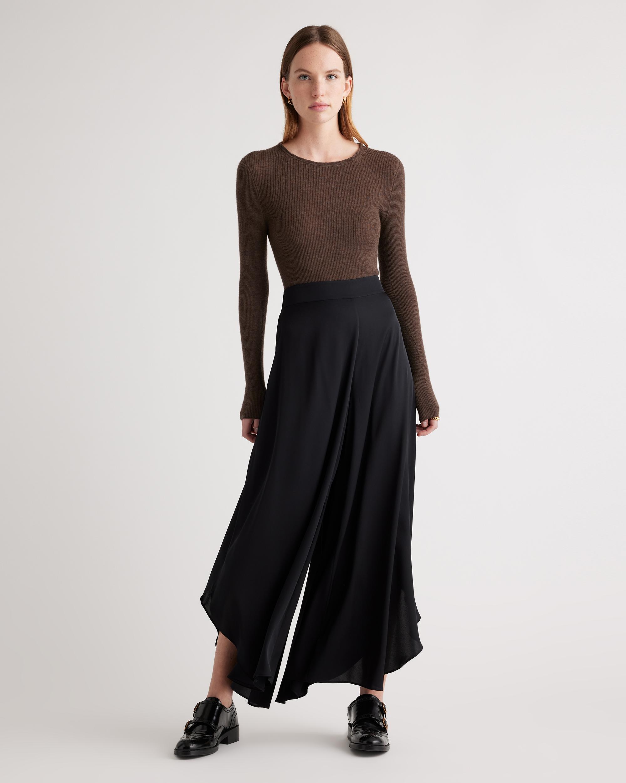 Quince | Women's Washable Stretch Silk Palazzo Pants Size XL, Mulberry Silk Product Image