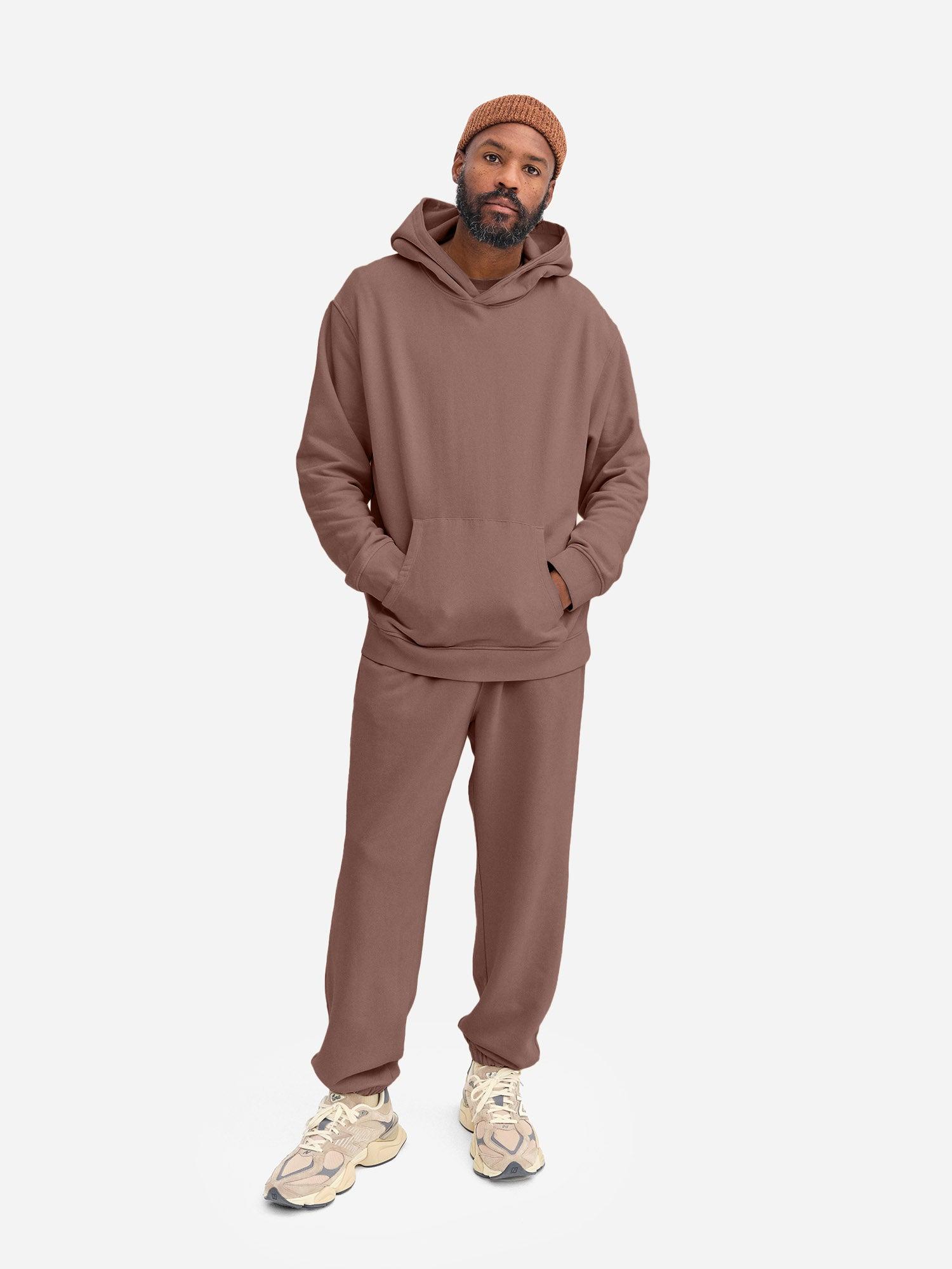 Men's Organic Fleece Hoodie Male Product Image