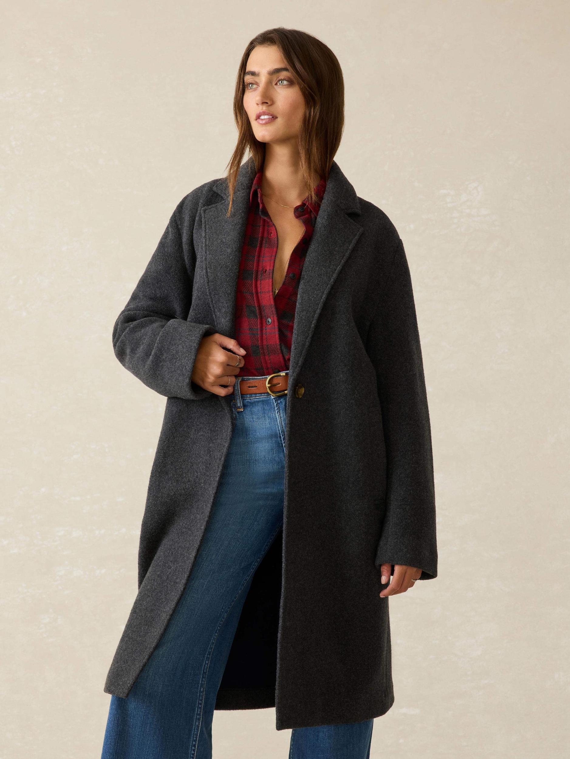 Atlantic Knit Coat - Charcoal Female Product Image