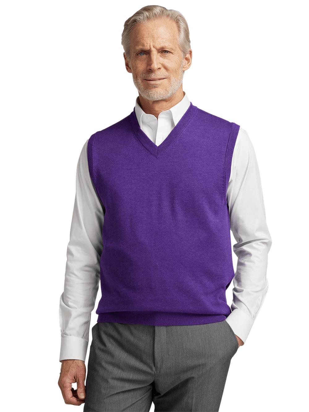 Supima Cotton Vest - Purple Product Image