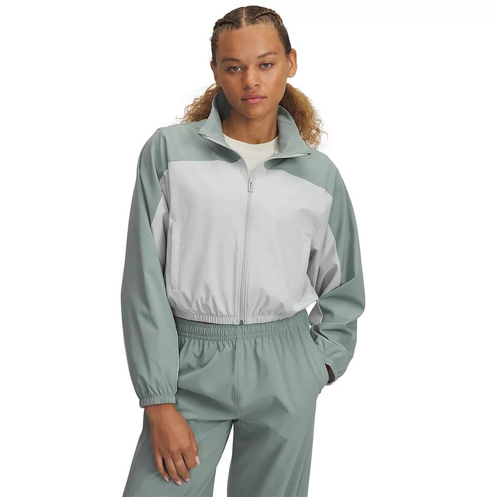 Womens Under Armour Rival Woven Crop Jacket Product Image