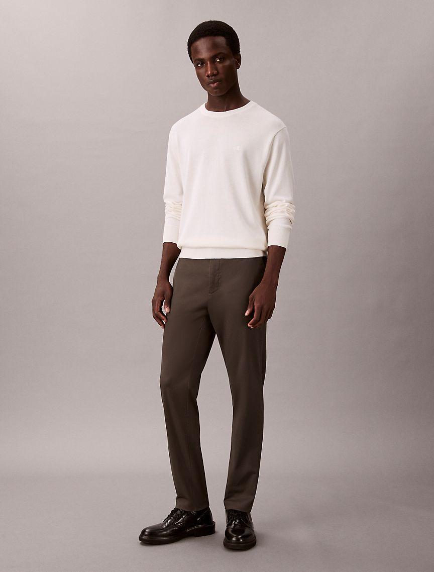 Cotton Sateen Slim Tapered Chino Pants Product Image