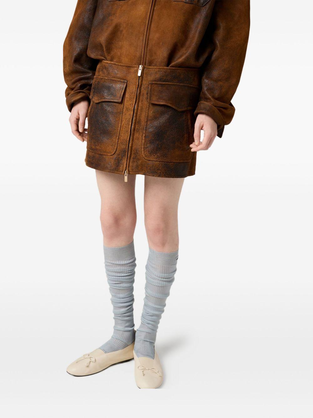 flap-pocket mini skirt Product Image