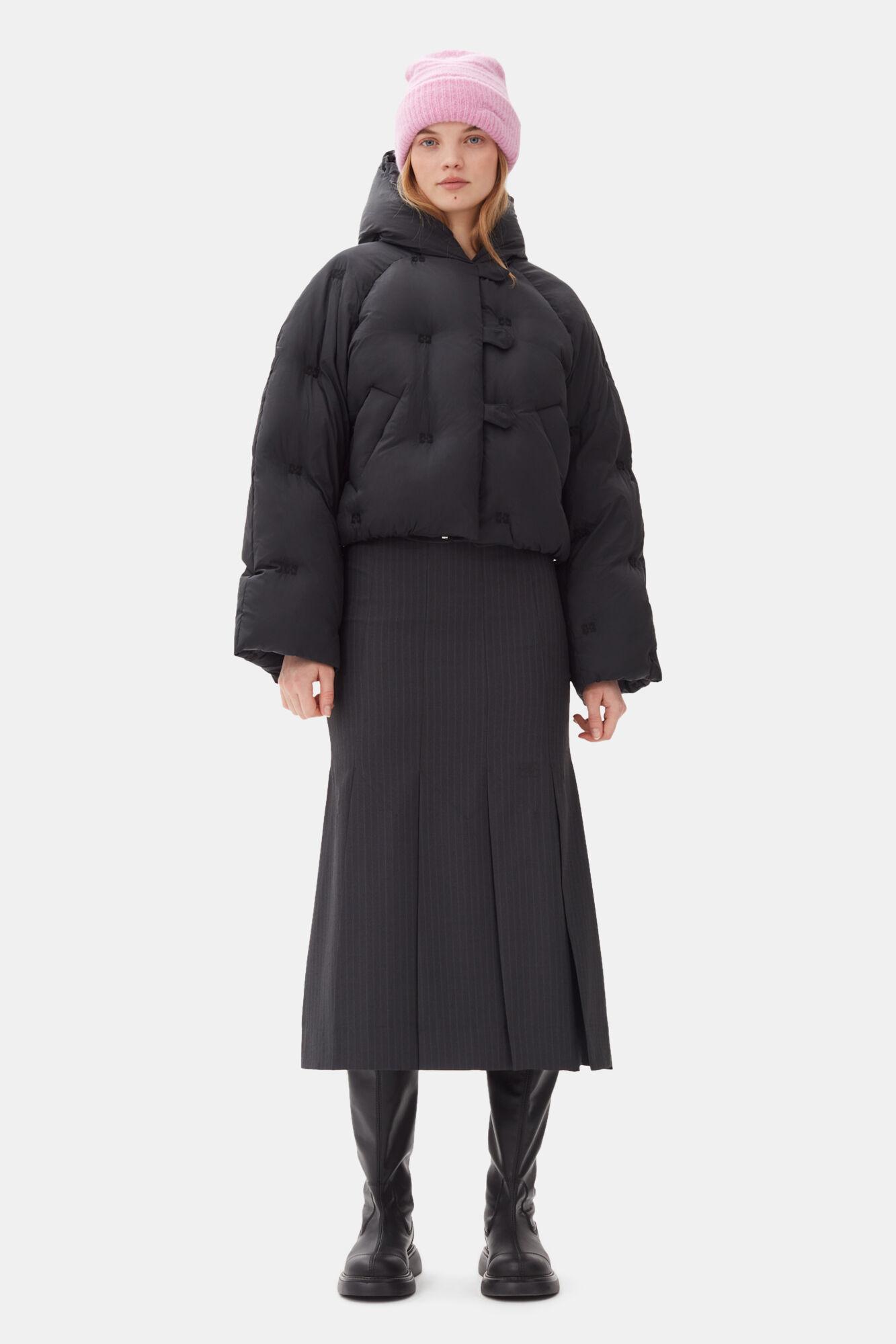 Black Short Tech Puffer Jacket Product Image