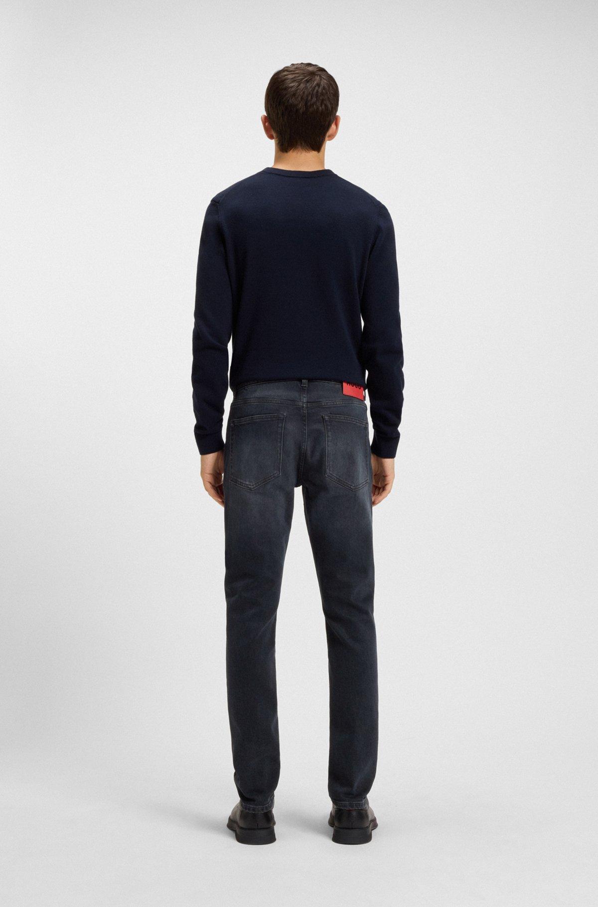 Extra-slim-fit jeans in dark-blue stretch denim Product Image