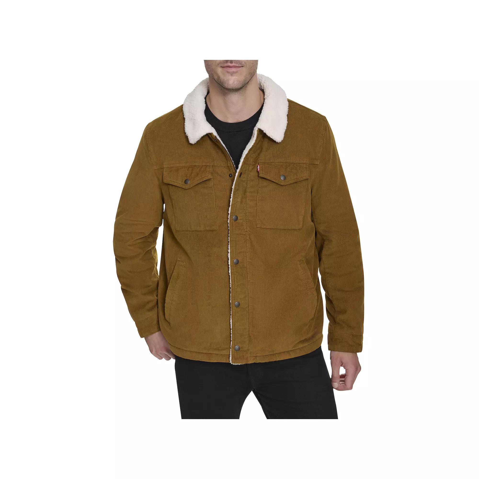 Men's Levi's® Classic Corduroy Sherpa Trucker Jacket, Size: Small, Brown Product Image