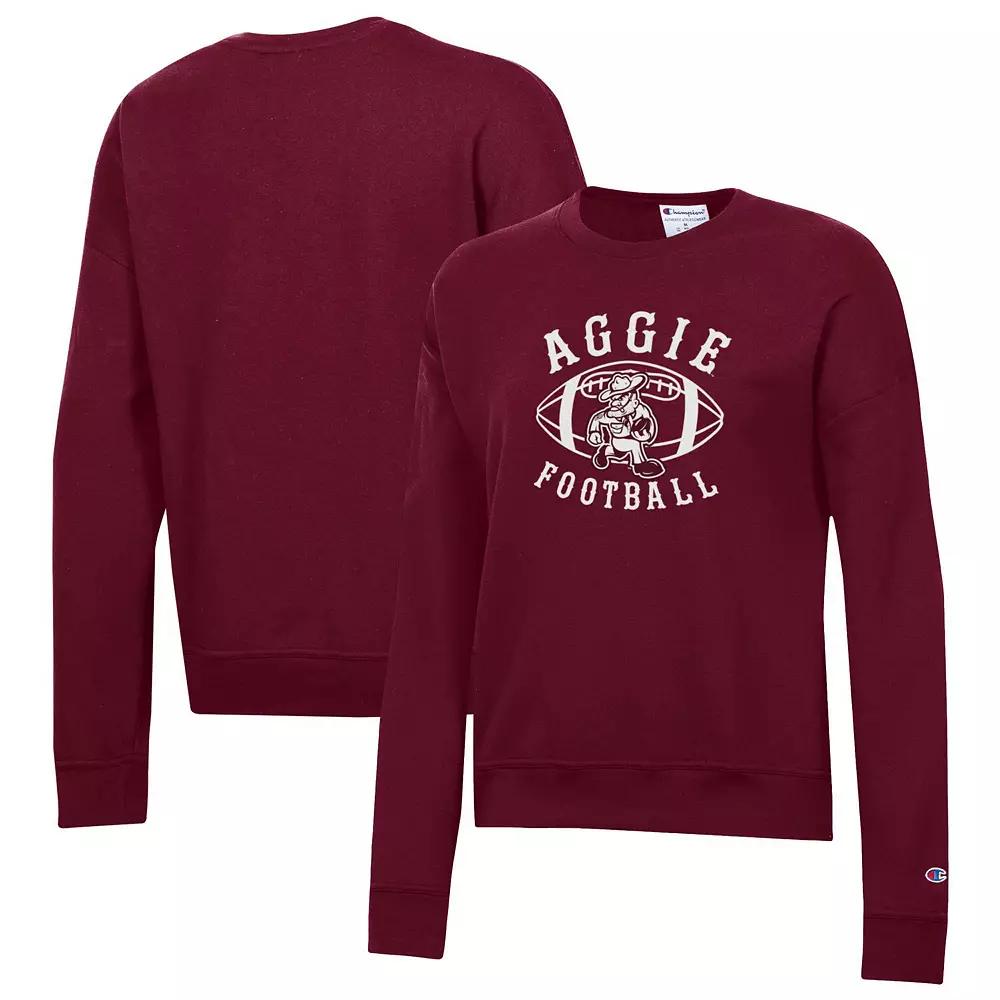 Women's Champion Maroon Texas A&M Aggies Ol' Sarge Fleece Crewneck Pullover Sweatshirt,  Product Image