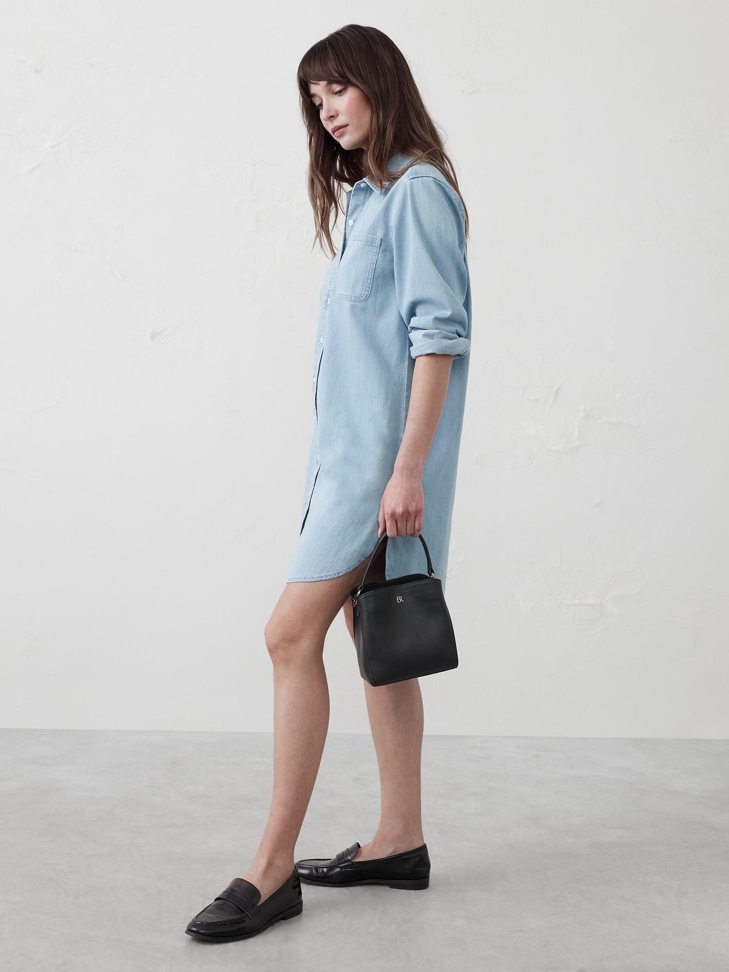 Poplin Puff-Sleeve Mini Dress Product Image