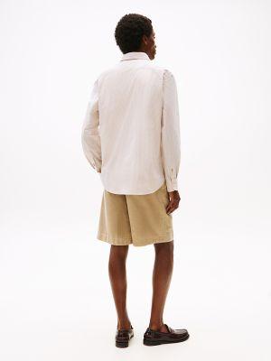 Regular Fit Stripe Stretch Poplin Shirt Product Image