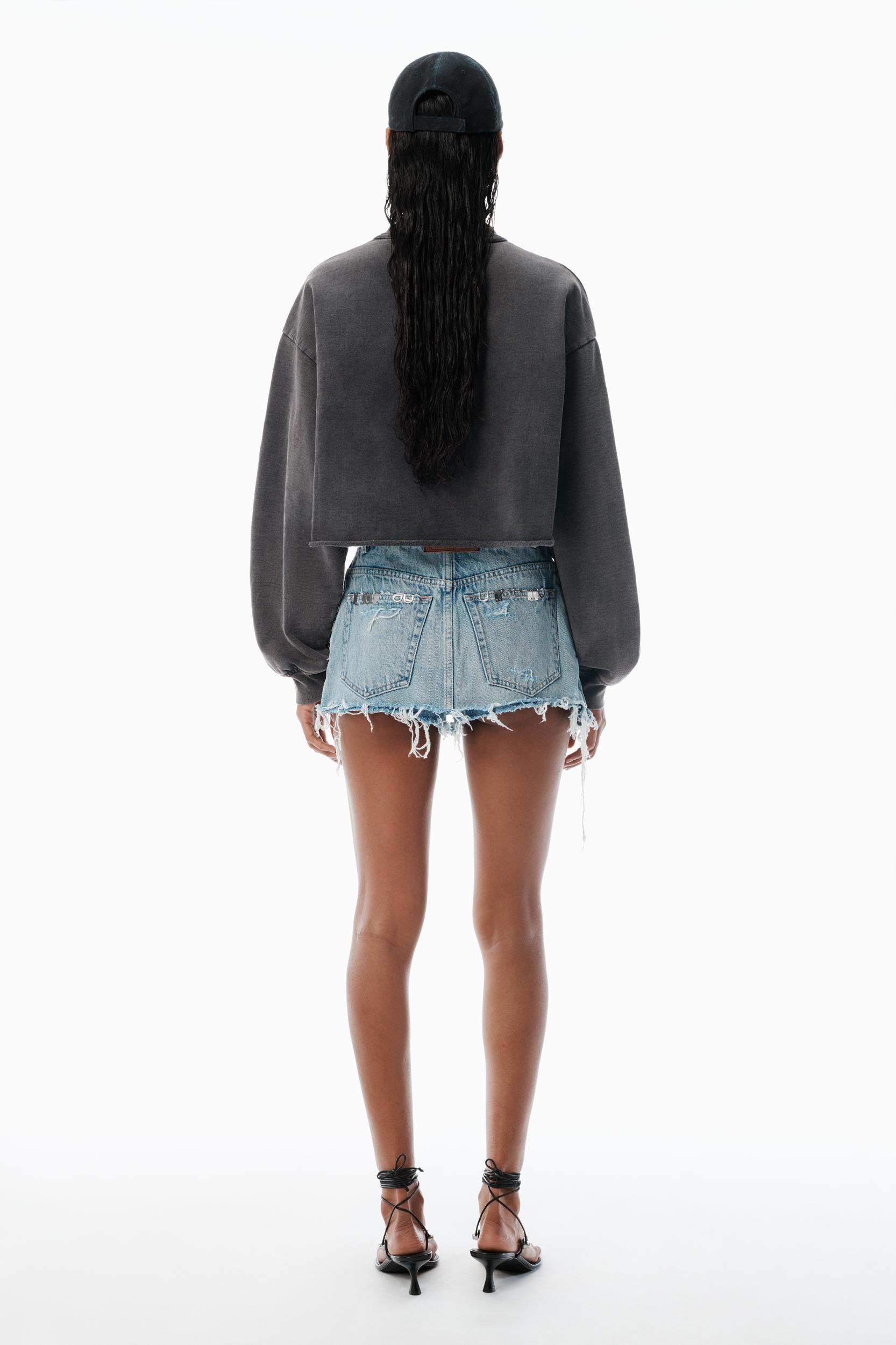 Black Cropped Sweatshirt With Logo Product Image