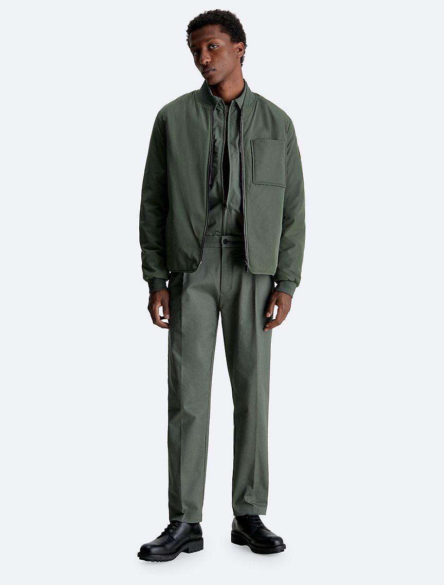 Modern Twill Pleated Pants Product Image