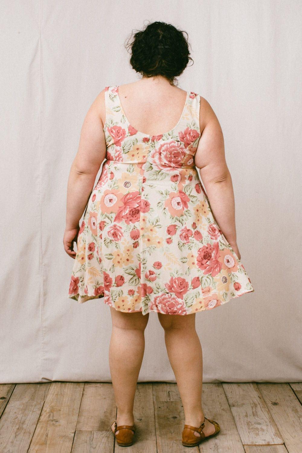 Delana Dress in Peach Floral Product Image