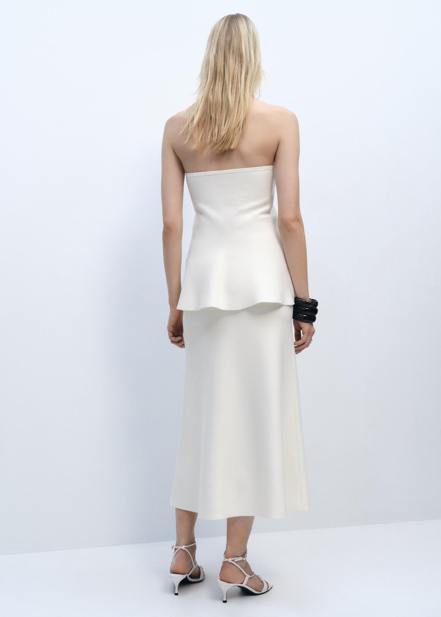 Fine-knit peplum skirt - Women | MANGO USA Product Image