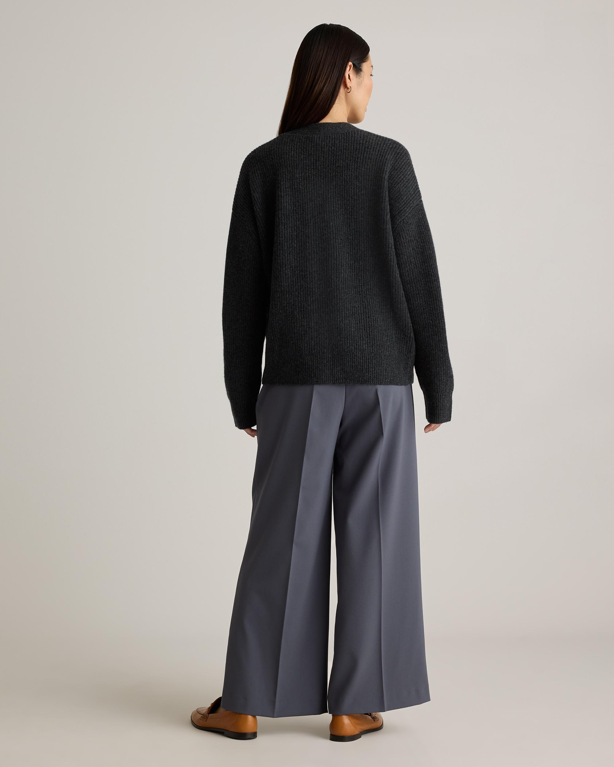 Quince | Women's Mongolian Cashmere Fisherman Boxy Cropped Cardigan Sweater Size XS Product Image