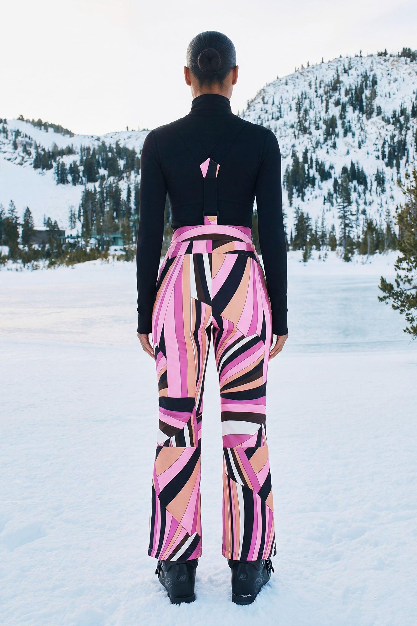 Hit The Summit Ski Overall Pants - Pink/combo Female Product Image
