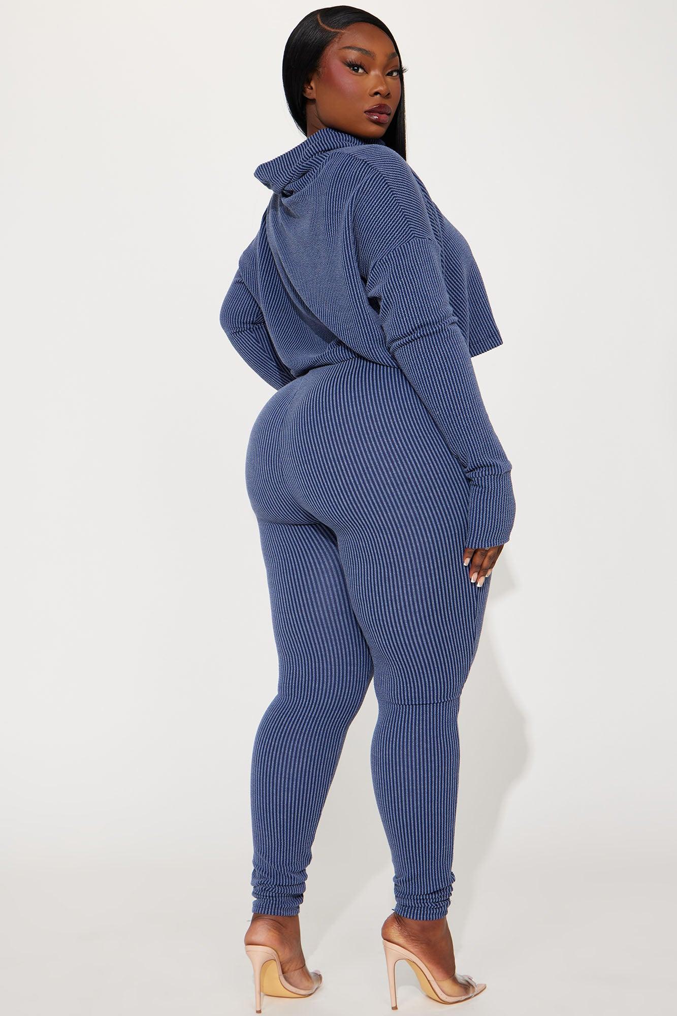 Thinking It Over 2 Piece Jumpsuit Set - Navy Product Image