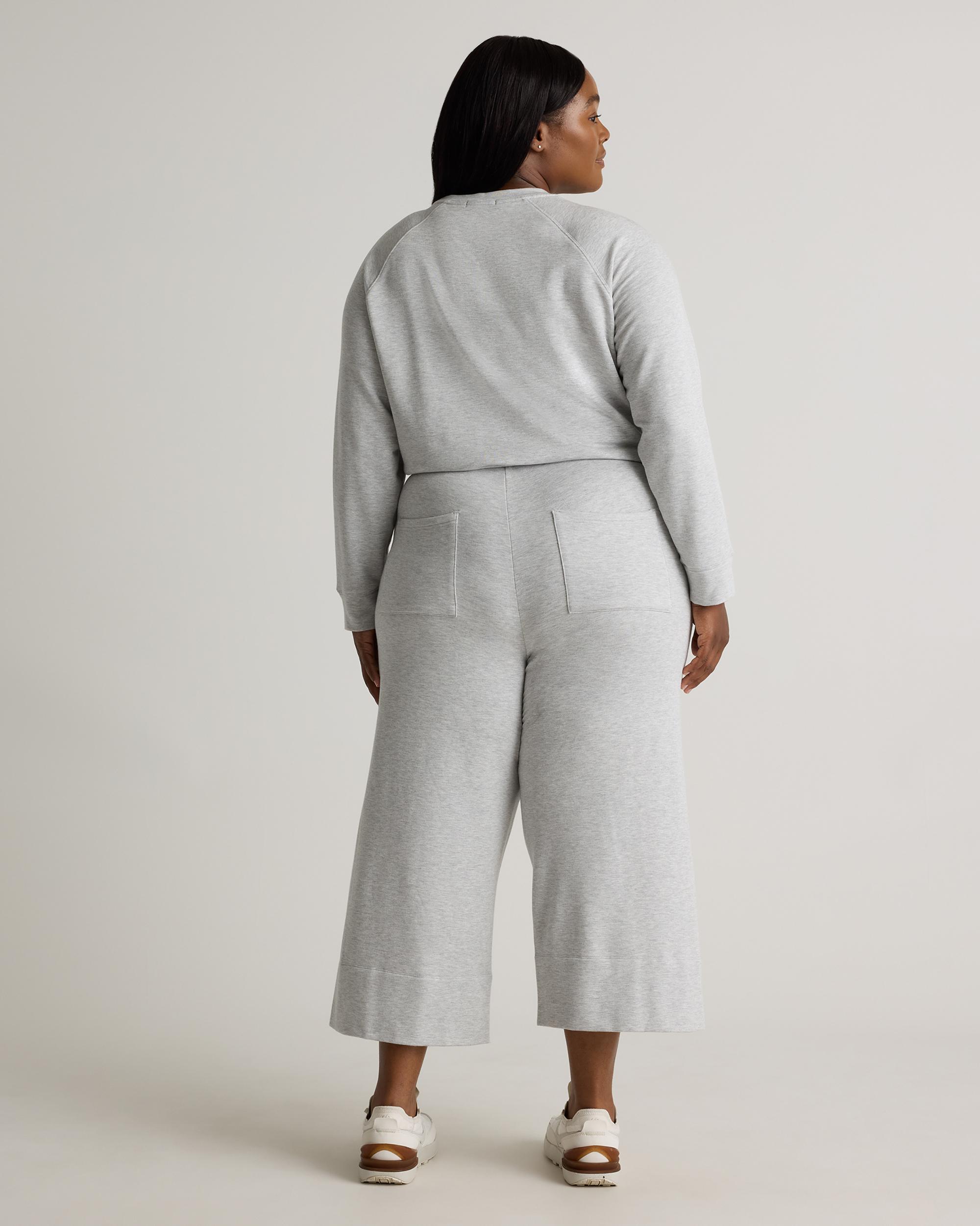 Quince | Women's SuperSoft Fleece Cropped Wide Leg Pants Lenzing Modal Product Image