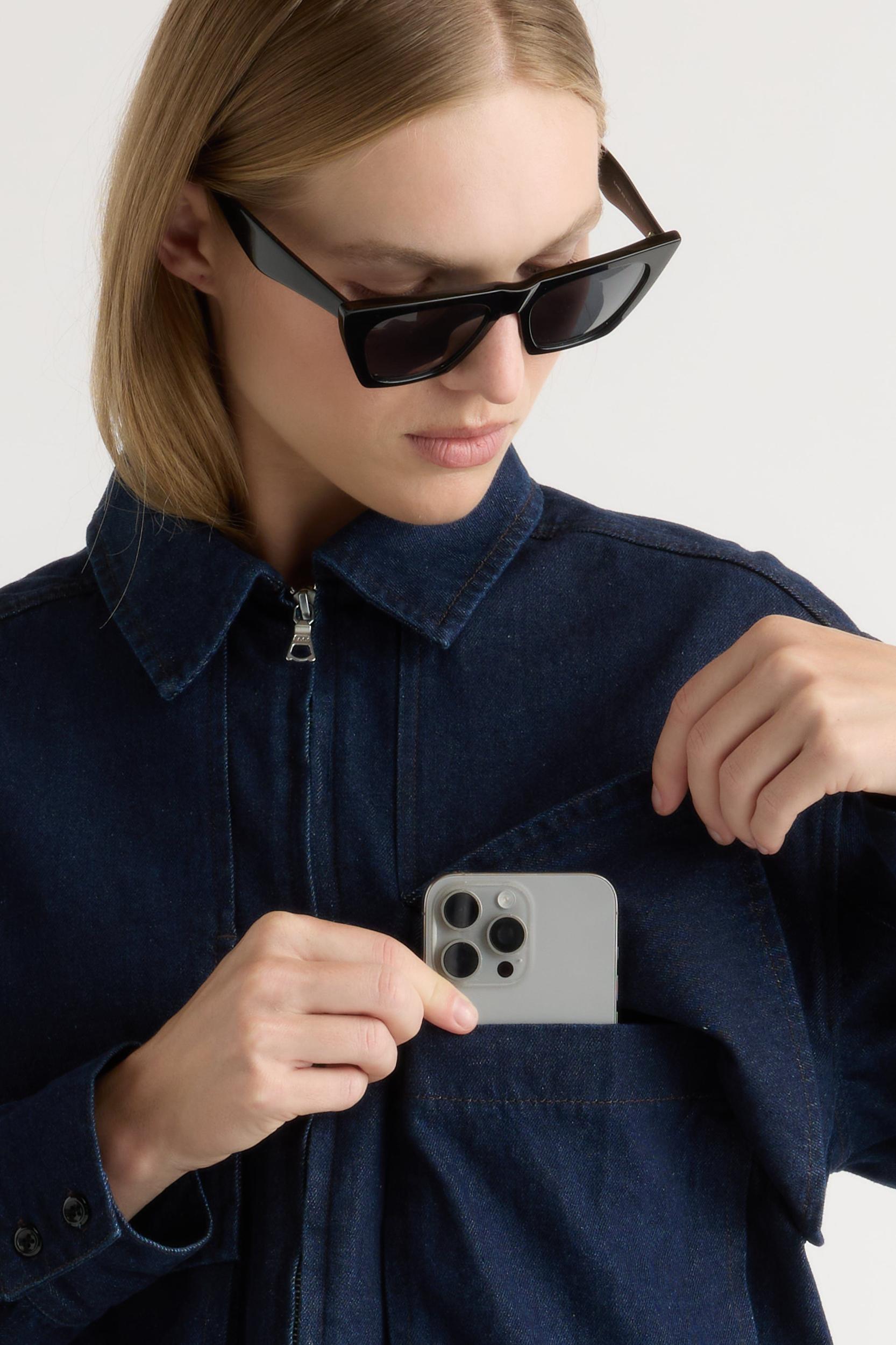 Cooper Denim Bomber Jacket Product Image