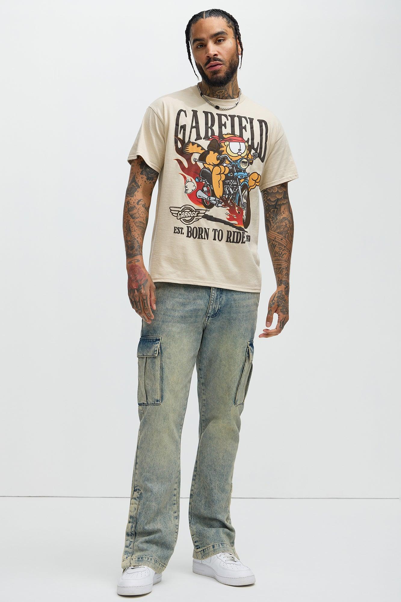 Garfield Born To Ride Short Sleeve Tee - Sand Product Image
