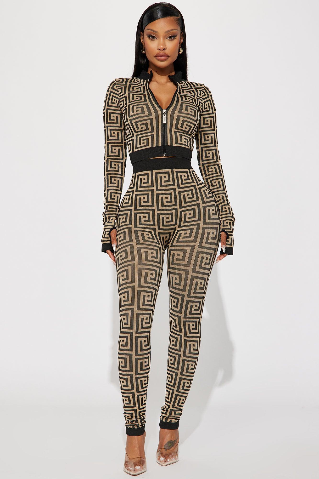 Late Morning Seamless Legging Set - Mocha/combo Product Image