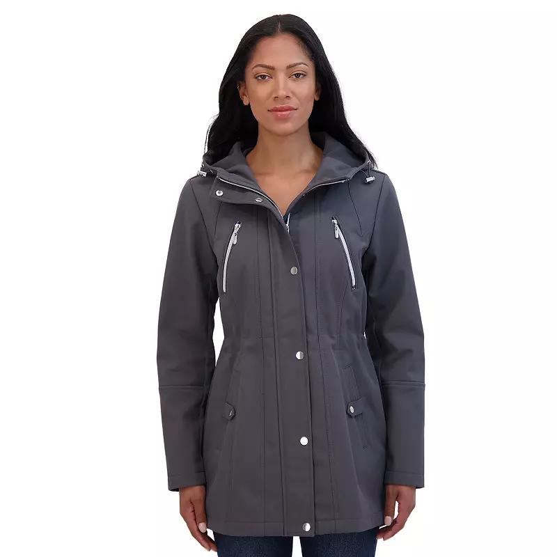 Women's Sebby Collection Hood Water-Resistant Anorak Jacket,  Product Image