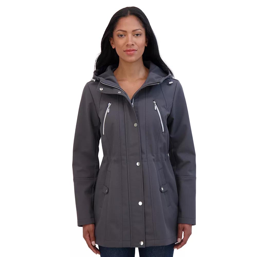 Women's Sebby Collection Hood Water-Resistant Anorak Jacket,  Product Image