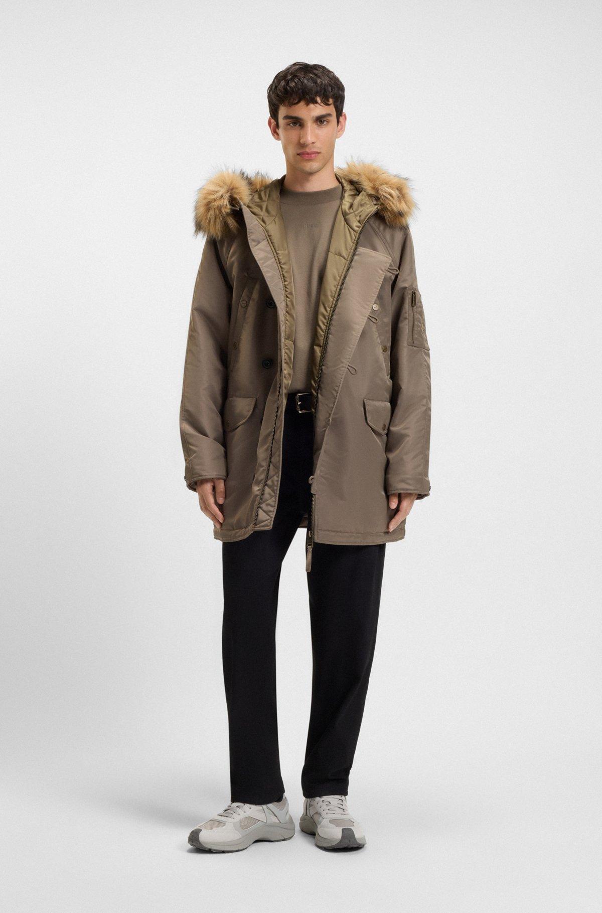 Logo-spoiler trainers in mesh and faux suede Product Image