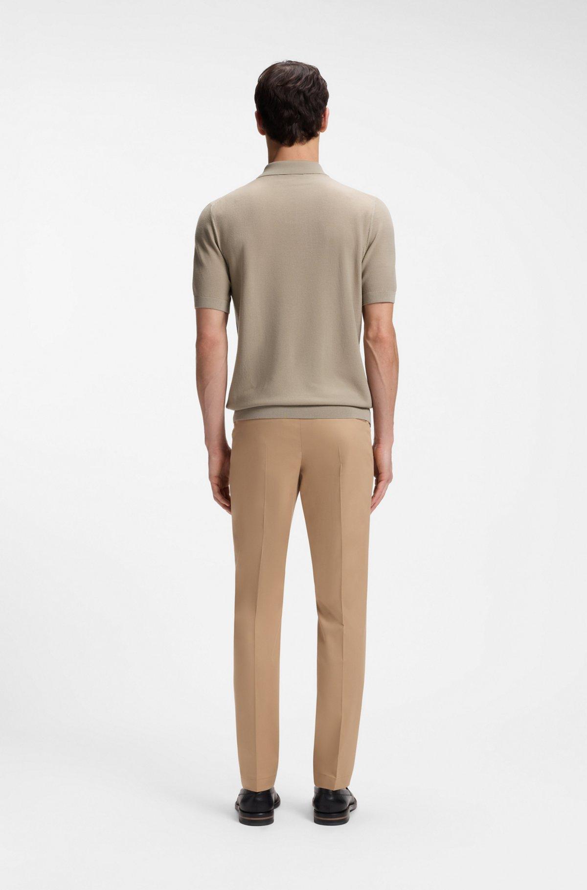Knit polo sweater in virgin wool Product Image