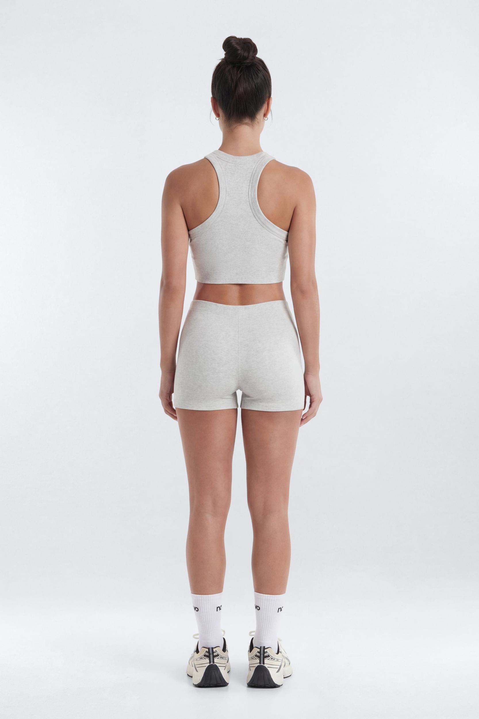 CottonFlex™ Low Back Sports Romper - Heather Grey Female Product Image