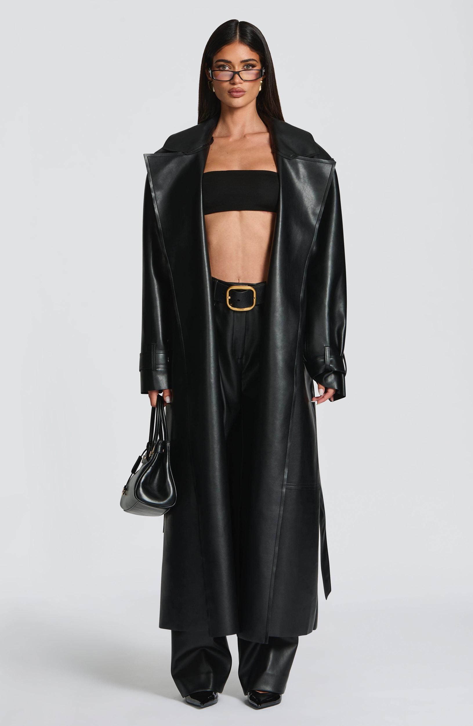 Bridget Trench Coat - Black Product Image