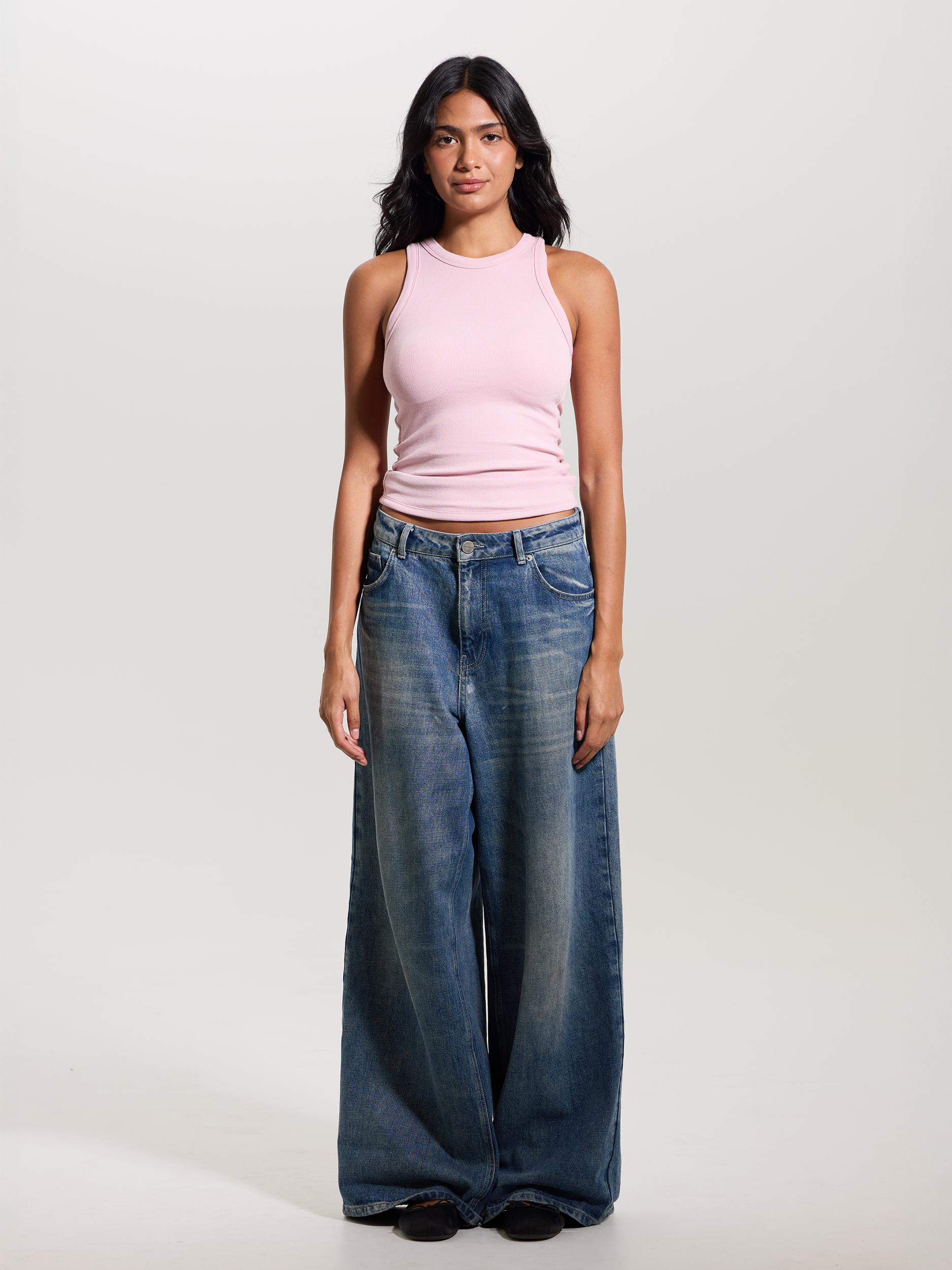 Chunky Binding Ribbed High Neck Brami (Full Length) Product Image