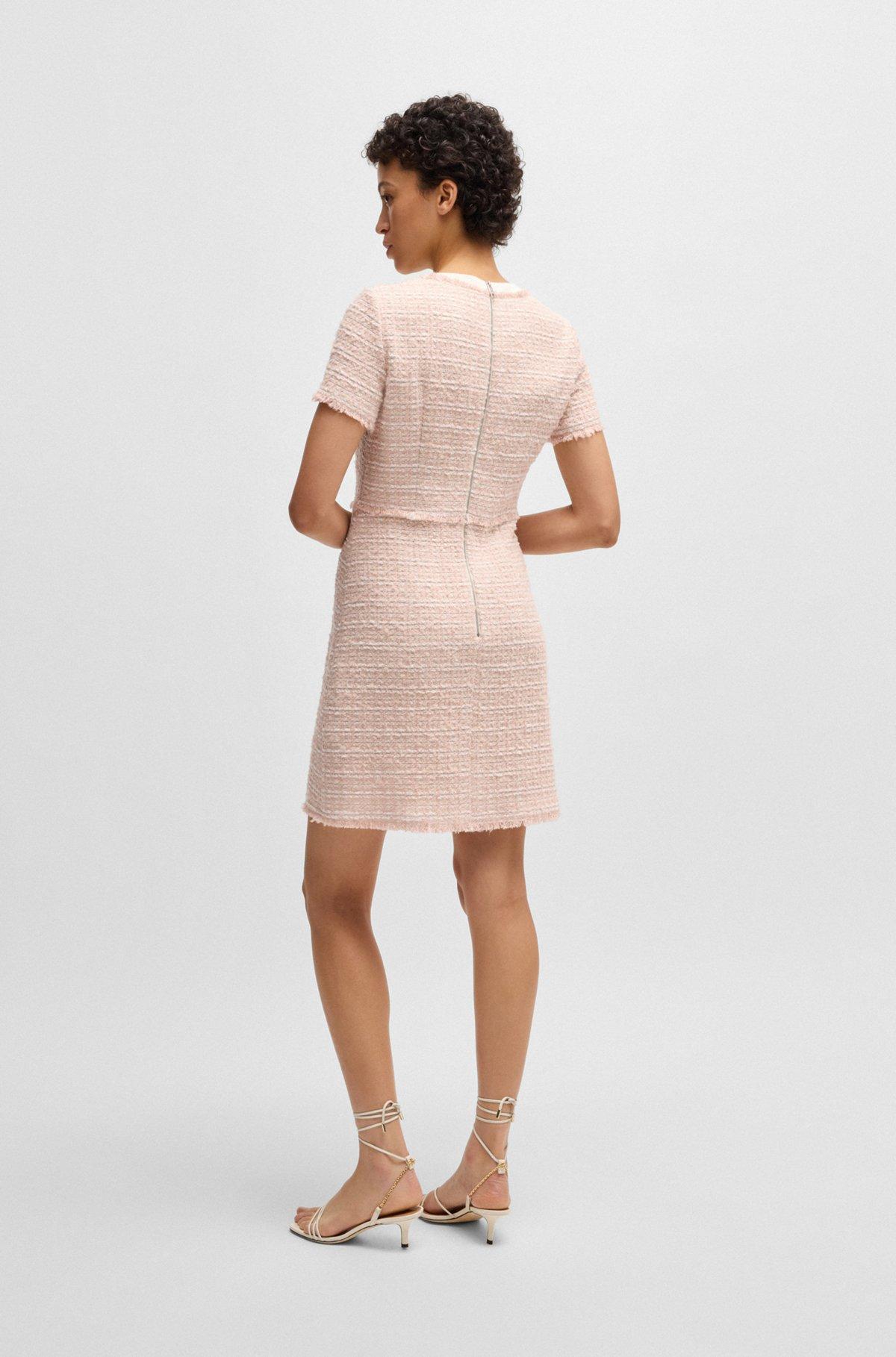 Tweed dress with stretch-cotton trims Product Image