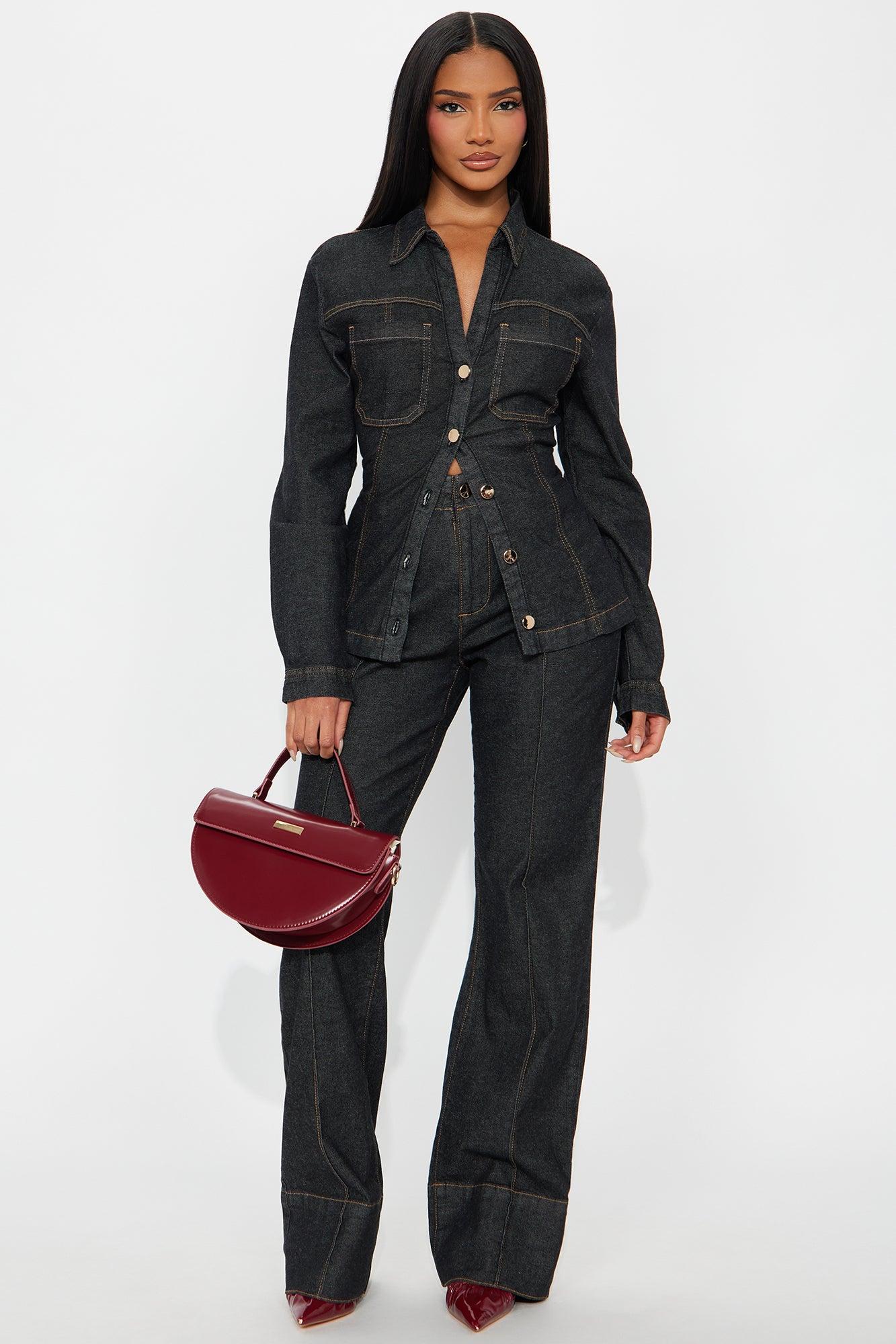 Kylie Denim Pant Set - Dark Wash Female Product Image