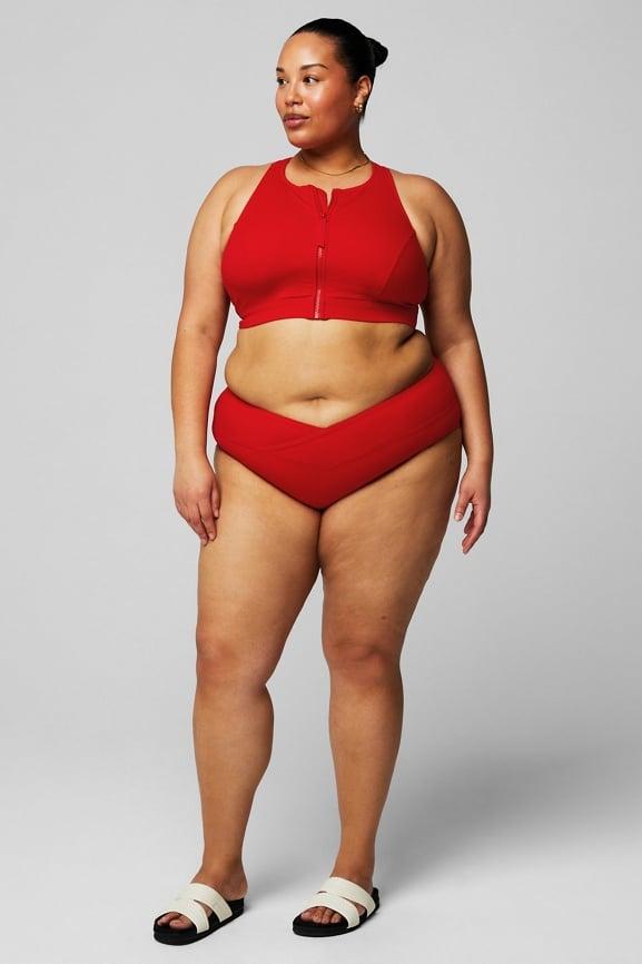 High Tide Zip-Front Swim Top Product Image