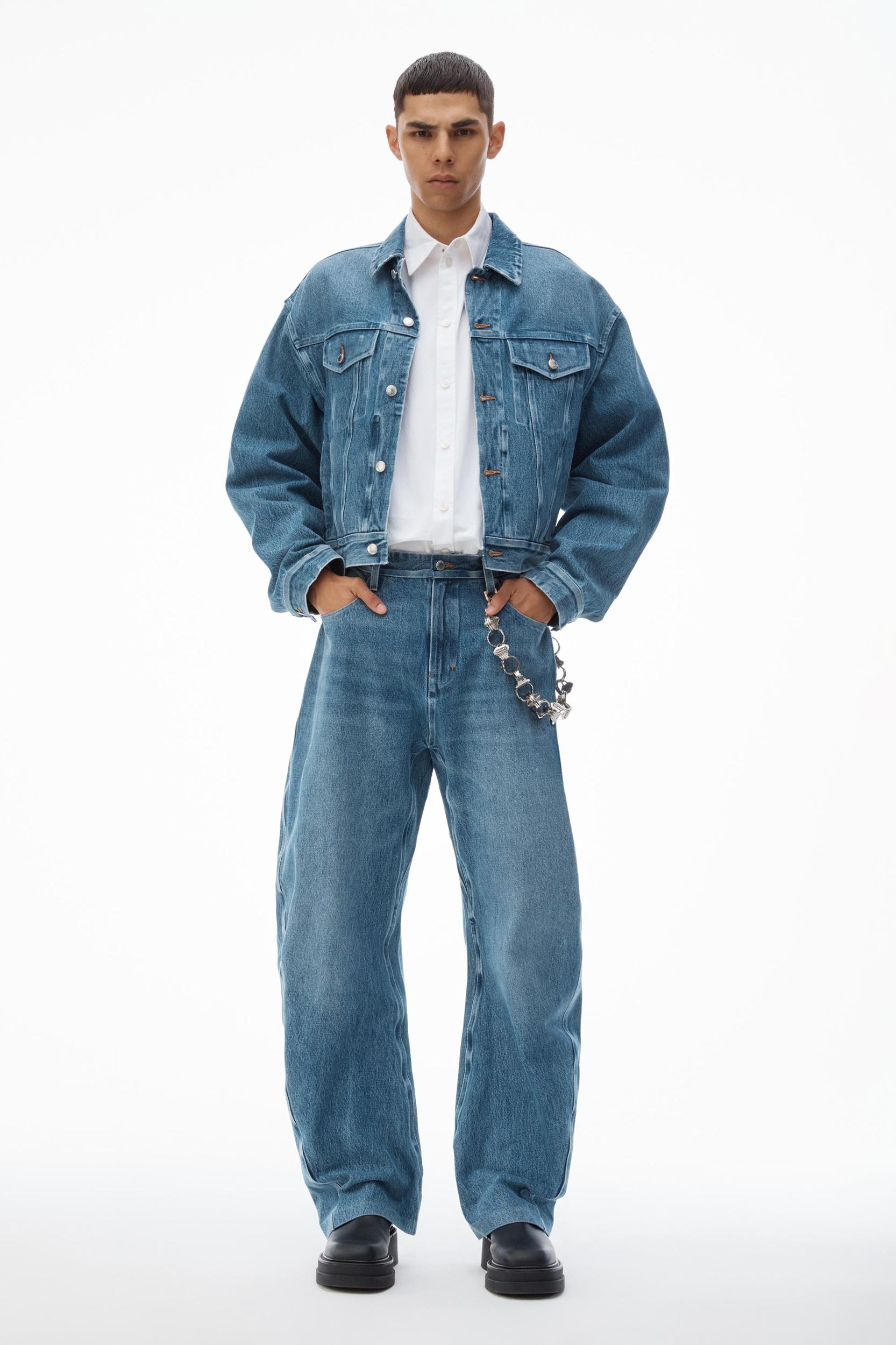 Rounded Trucker Jacket With Bonded Seams Product Image