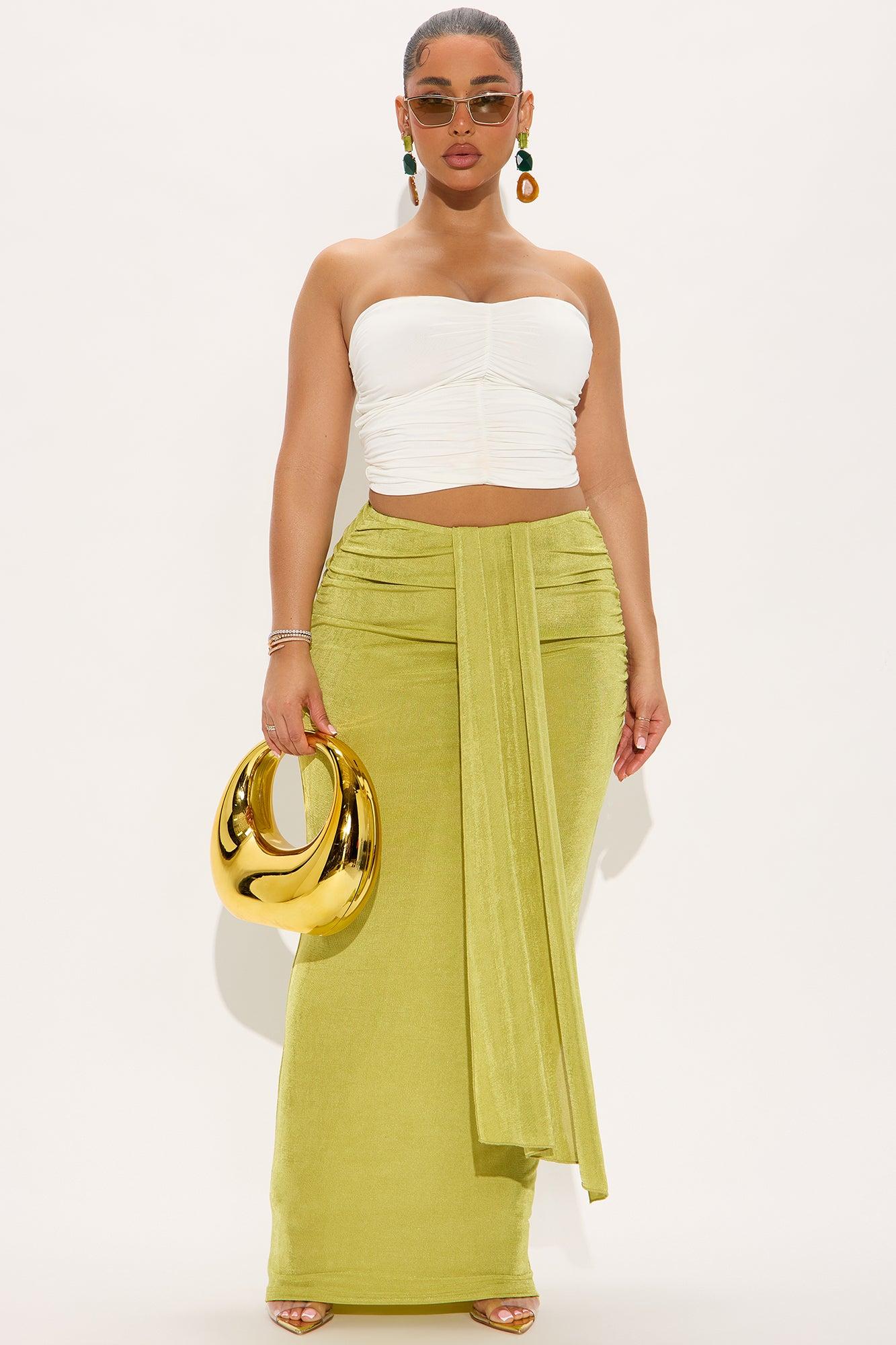 Let's Getaway Slinky Knit Maxi - Green Product Image