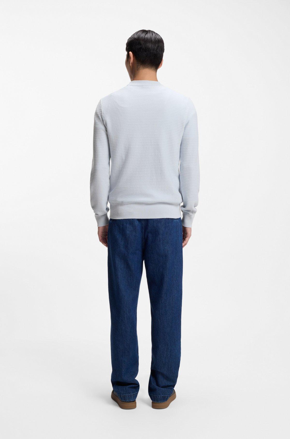 Cotton-cashmere sweater with logo patch Product Image